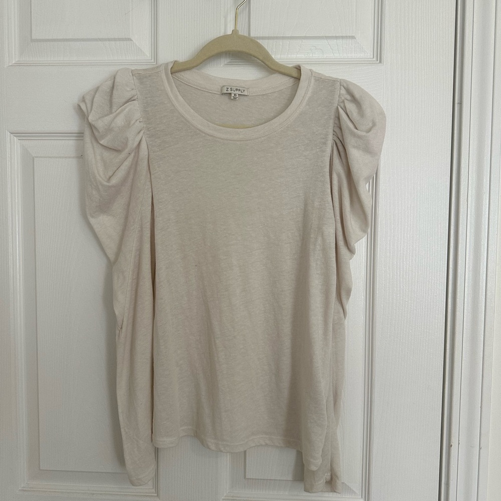 Z Supply Puff Shoulder Long Sleeve Top